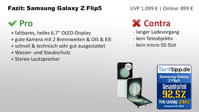 Fazit Samsung Galaxy Z Flip 5